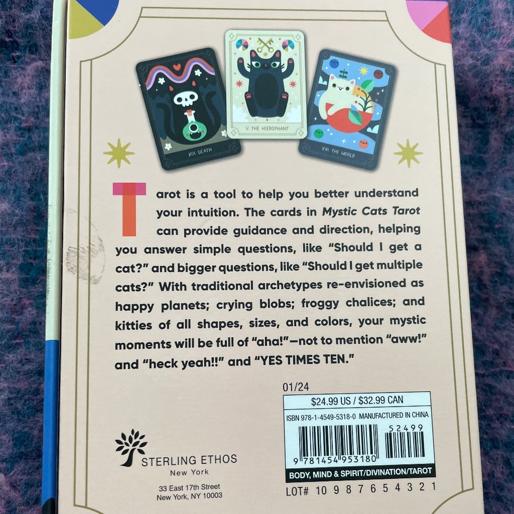 PRICE DROP! Mystic Cats Tarot  - 78-Card Deck with Guidebook and Giftbox - Picture 9 of 14